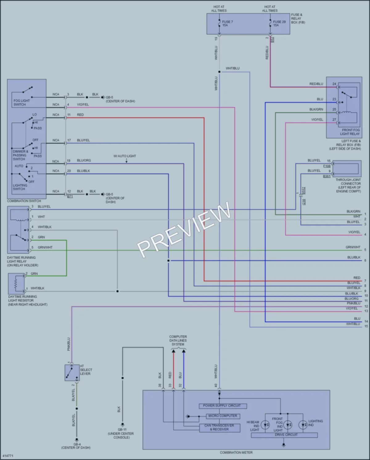 2014 Subaru Impreza Headlights wiring diagram preview