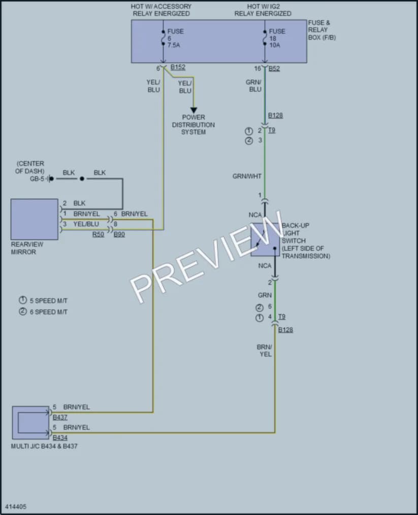 2014 Subaru ImprezaWRX Power Mirrors wiring diagram preview