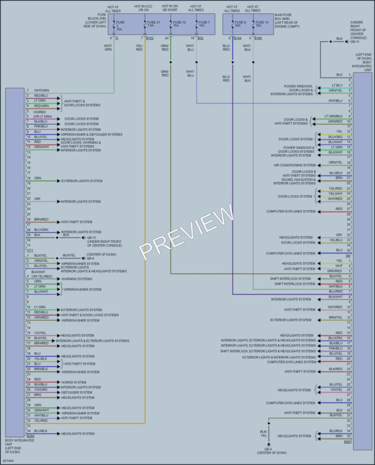 2014 Subaru XVCrosstrek Body Control Modules wiring diagram preview