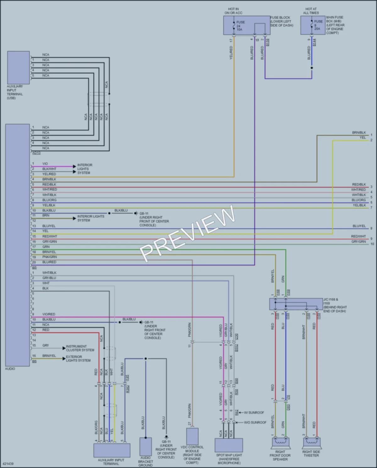 2014 Subaru XVCrosstrek Radio wiring diagram preview