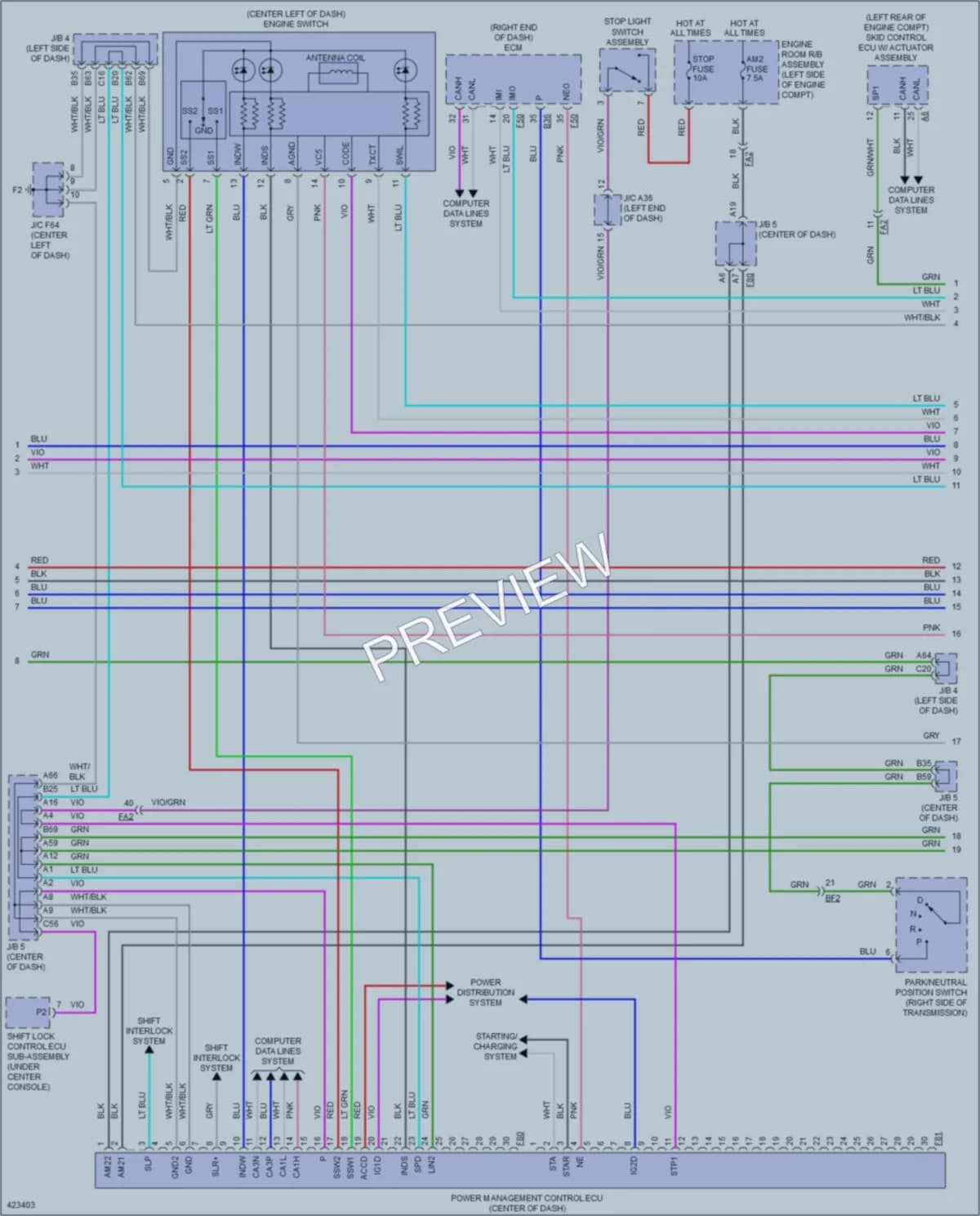 2014 Toyota 4Runner Anti Theft wiring diagram preview