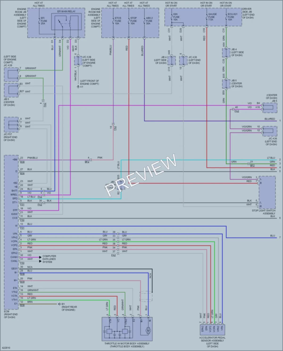 2014 Toyota 4Runner Cruise Control wiring diagram preview