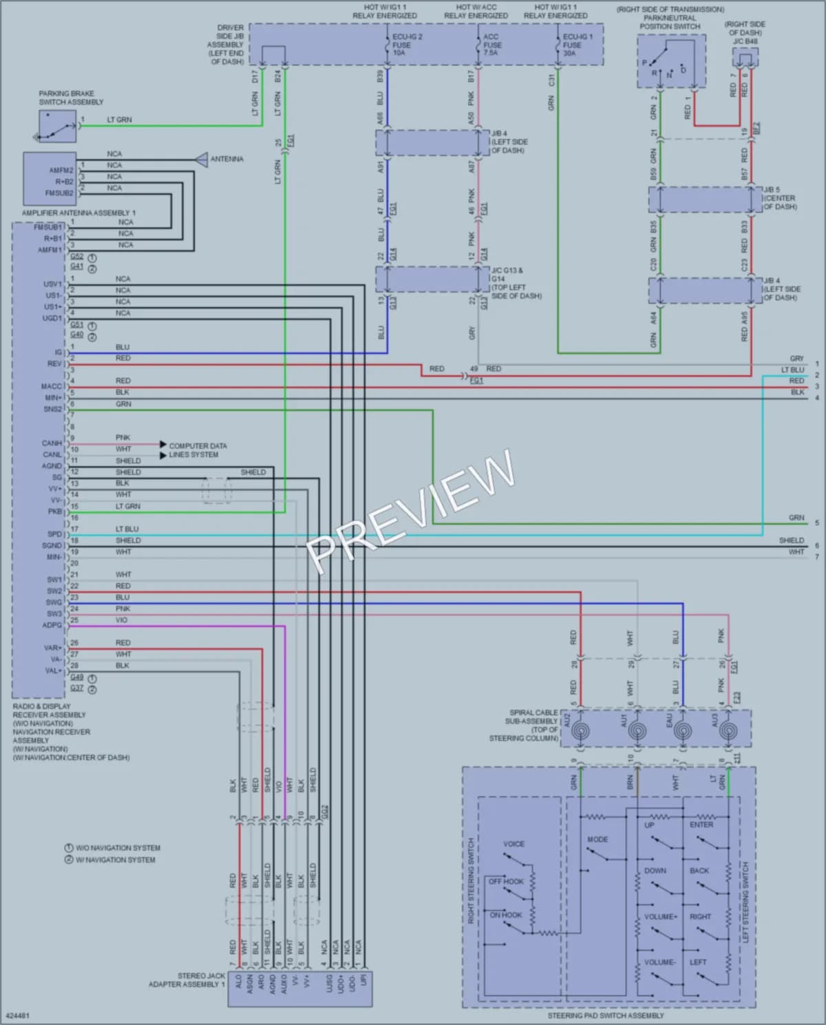2014 Toyota 4Runner Navigation wiring diagram preview