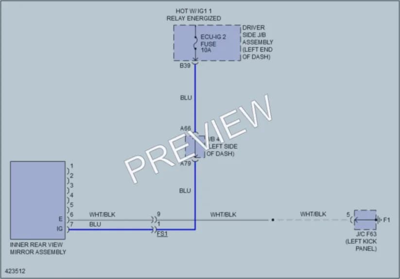 2014 Toyota 4Runner Power Mirrors wiring diagram preview