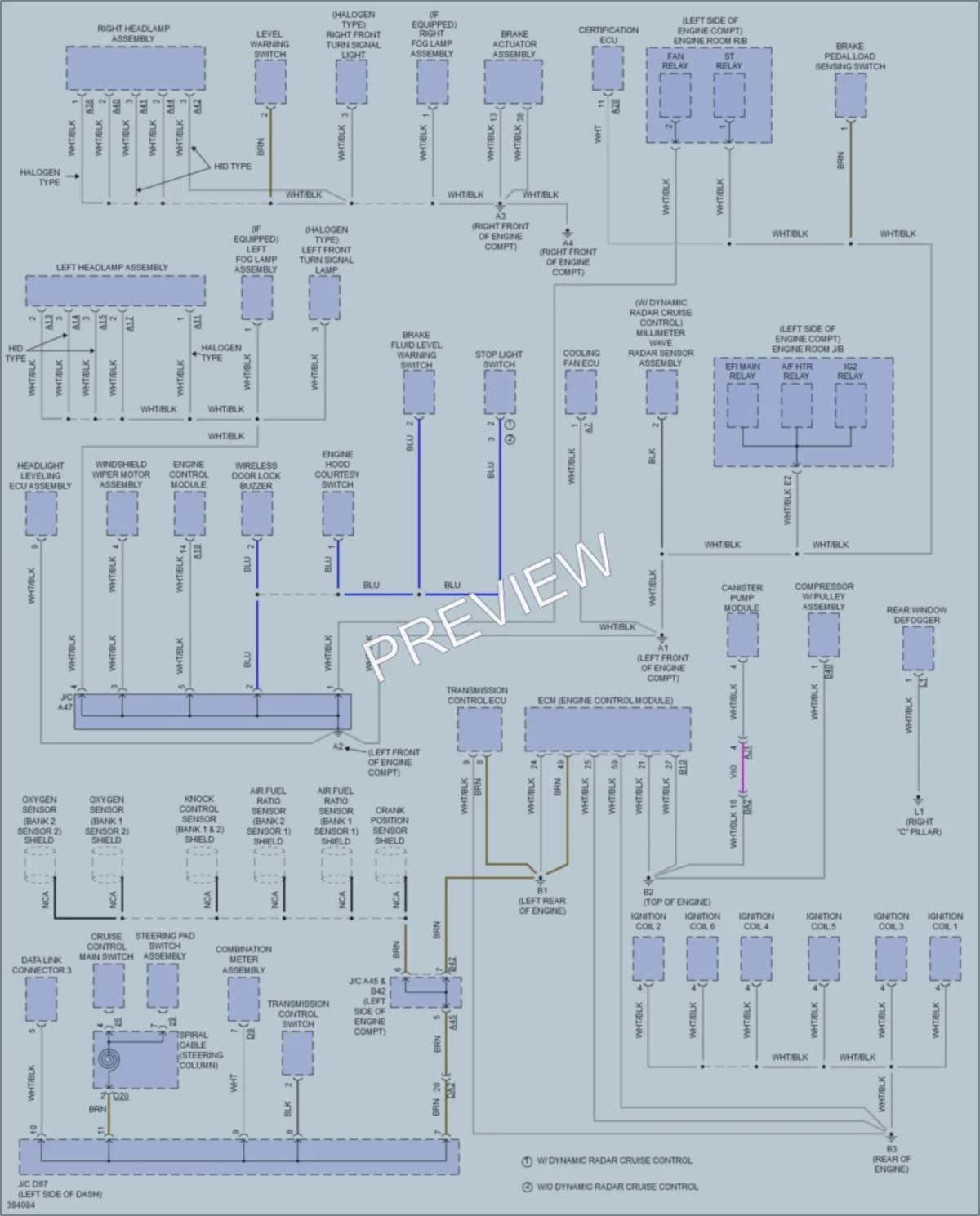 2014 Toyota AvalonHybrid Ground Distribution wiring diagram preview