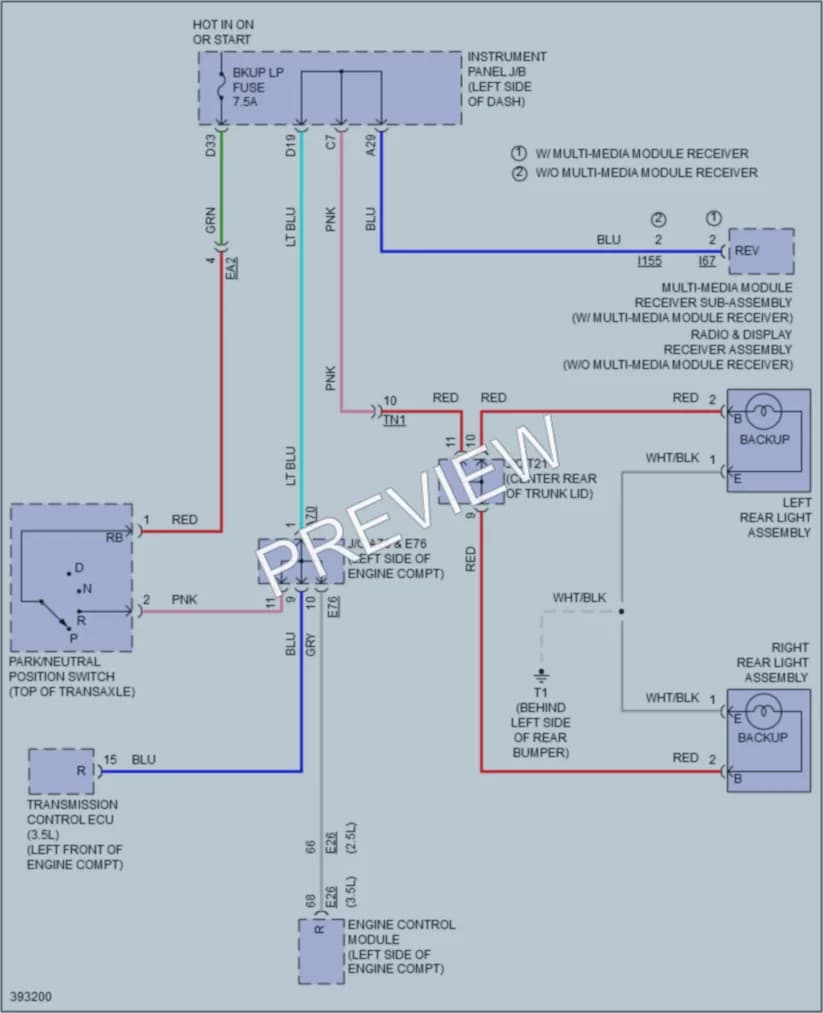 2014 Toyota Camry Exterior Lights wiring diagram preview