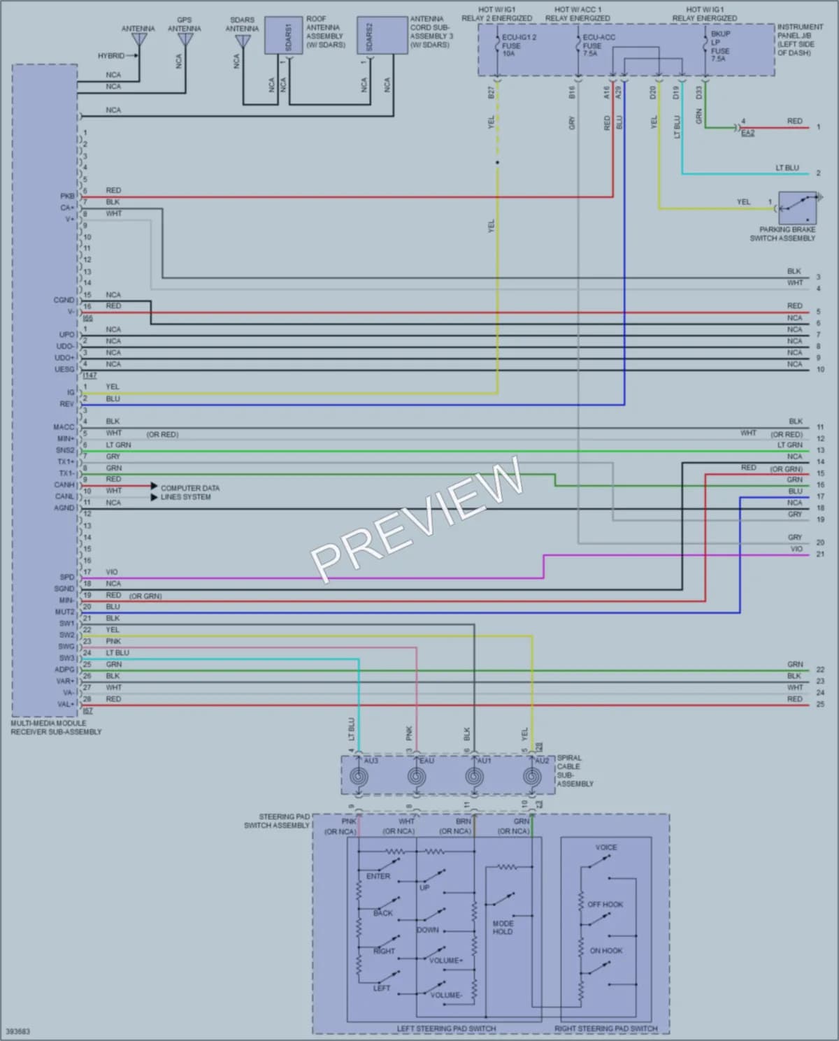 2014 Toyota Camry Radio wiring diagram preview
