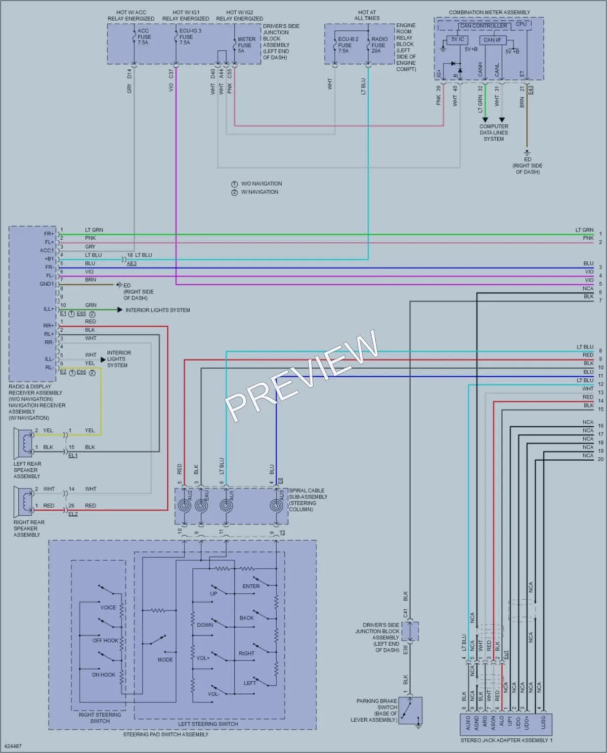 2014 Toyota Corolla Navigation wiring diagram preview