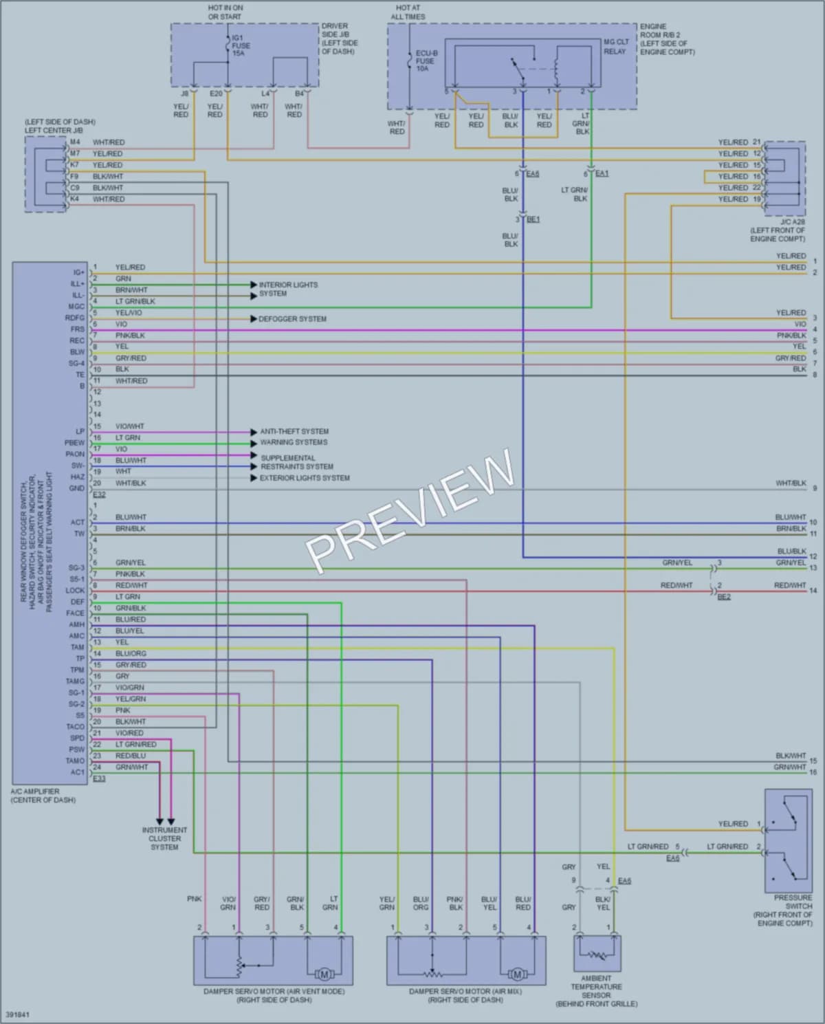 2014 Toyota FJCruiser Air Conditioning wiring diagram preview
