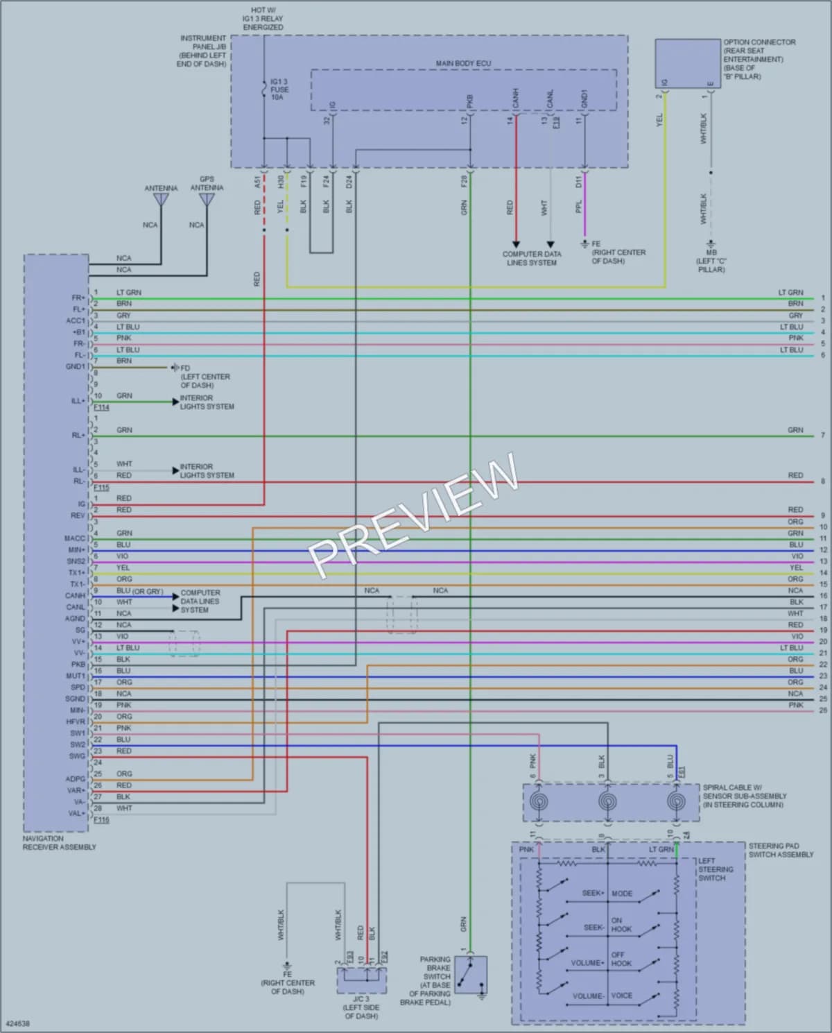 2014 Toyota Highlander Radio wiring diagram preview