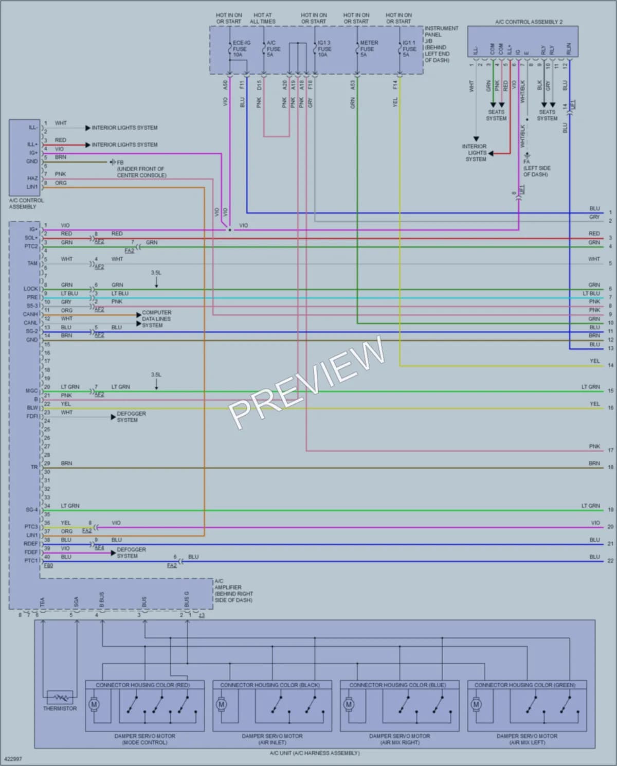 2014 Toyota HighlanderHybrid Air Conditioning wiring diagram preview