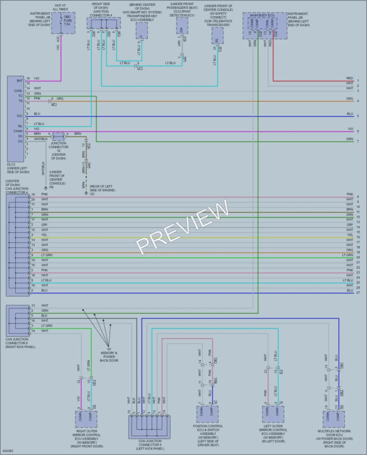 2014 Toyota HighlanderHybrid Computer Data Lines wiring diagram preview