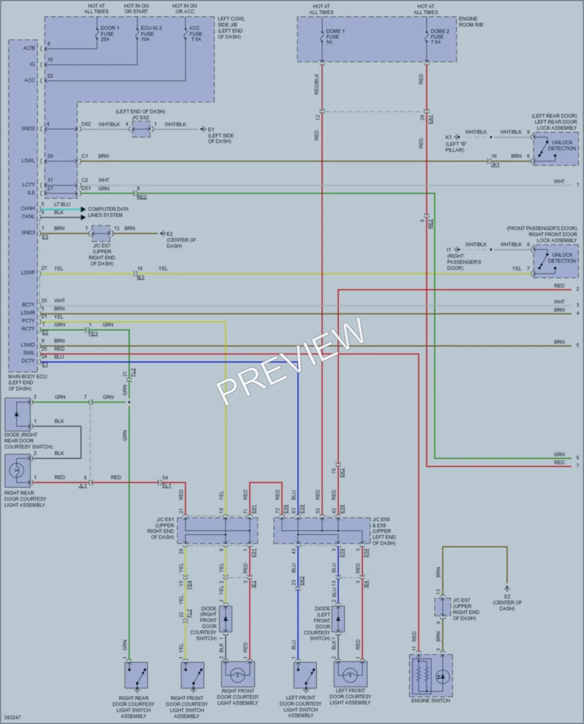 2014 Toyota LandCruiser Interior Lights wiring diagram preview