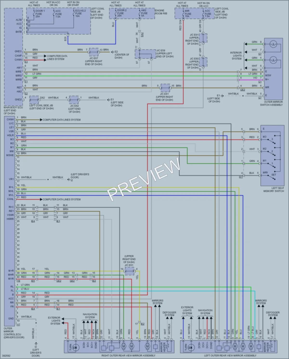 2014 Toyota LandCruiser Memory Systems wiring diagram preview