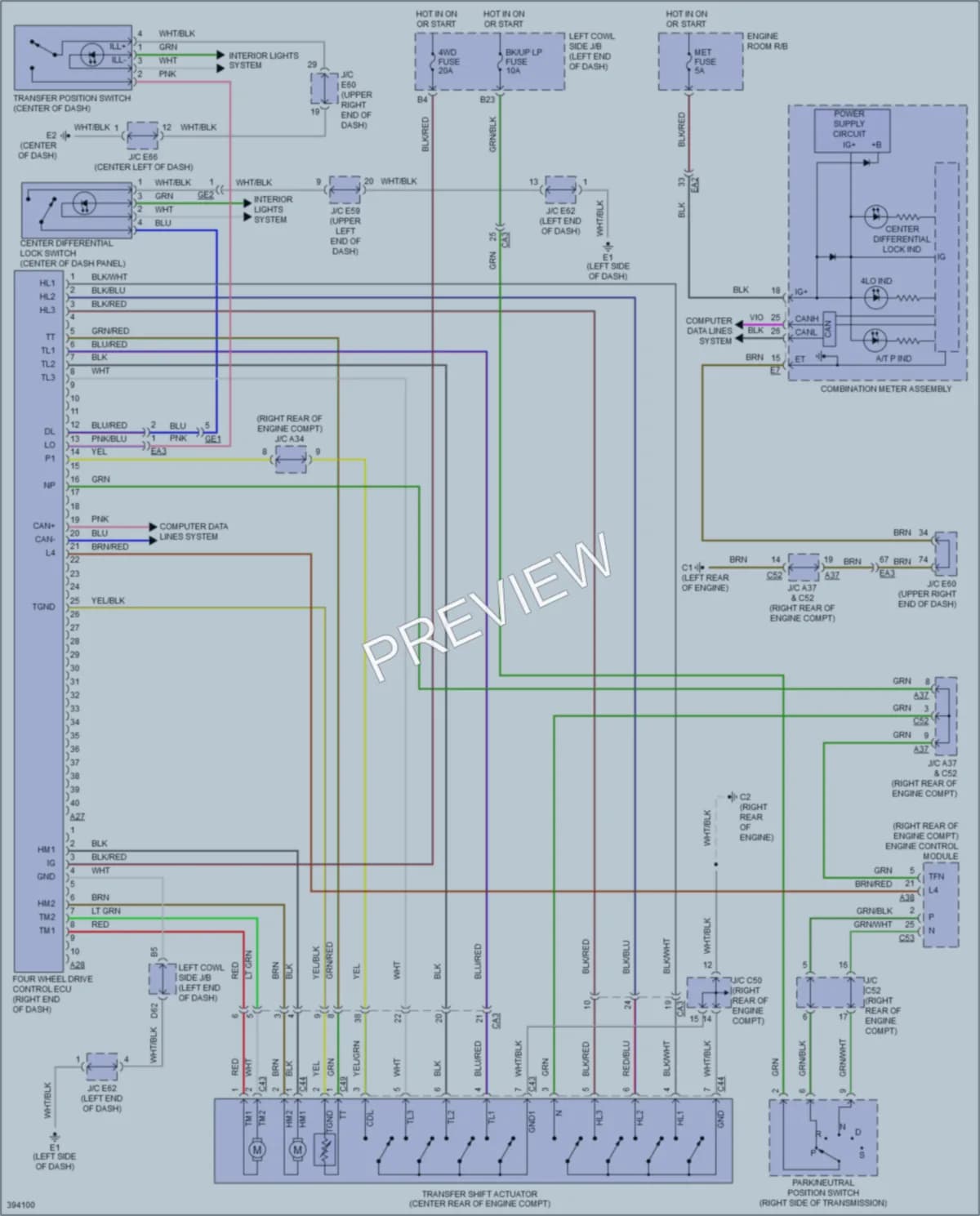 2014 Toyota LandCruiser Transmission wiring diagram preview