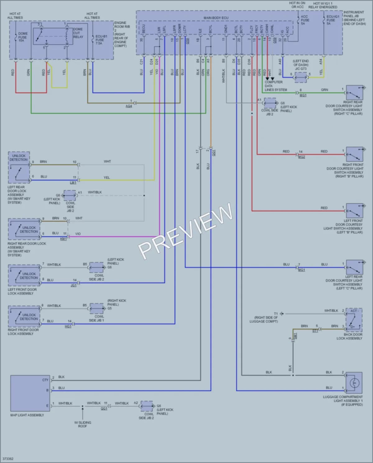 2014 Toyota Priusc Interior Lights wiring diagram preview