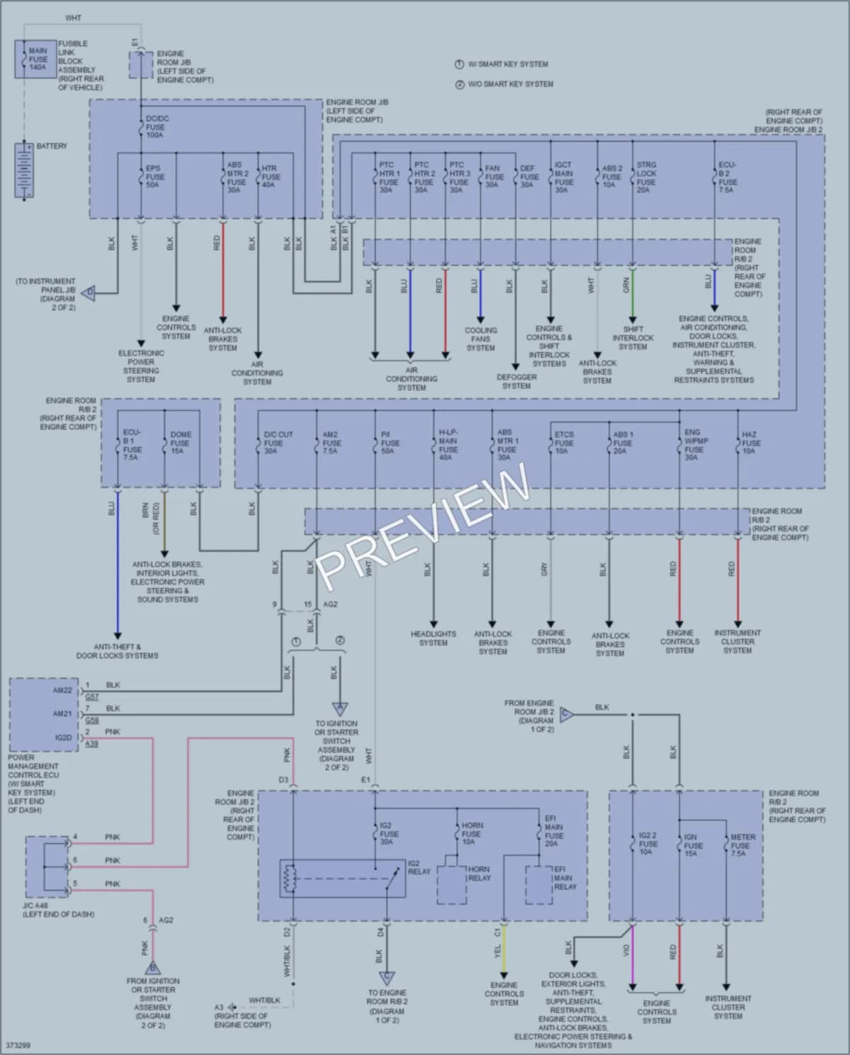 2014 Toyota Priusc Power Distribution wiring diagram preview