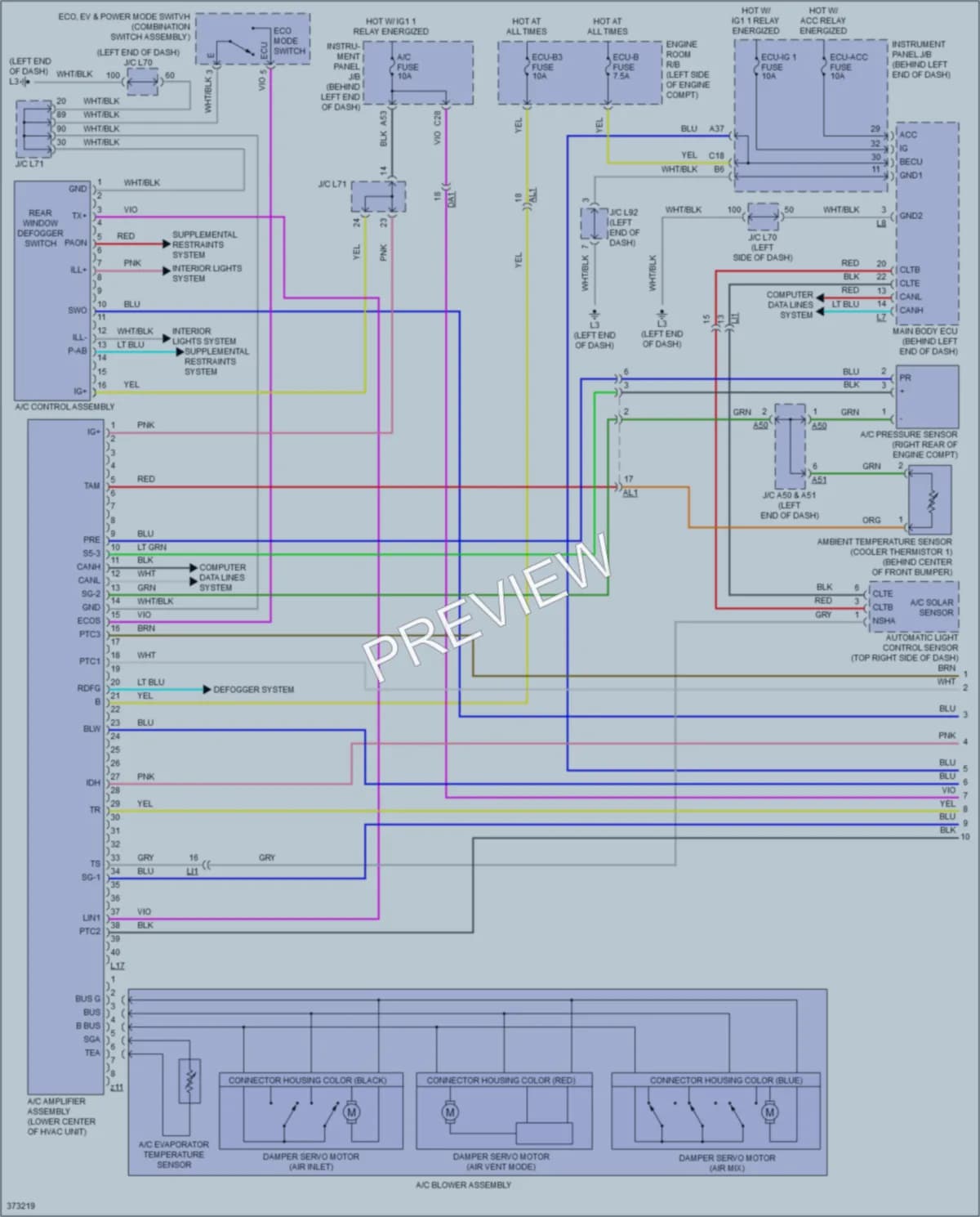2014 Toyota Priusv Air Conditioning wiring diagram preview