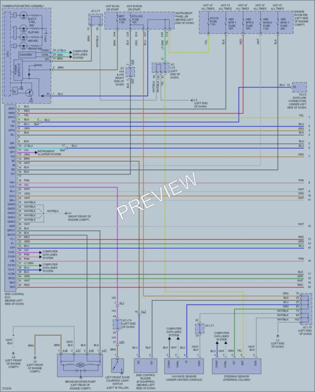 2014 Toyota Priusv Anti Lock Brakes wiring diagram preview