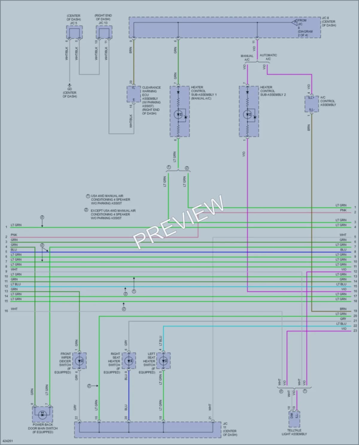 2014 Toyota RAV4 Interior Lights wiring diagram preview