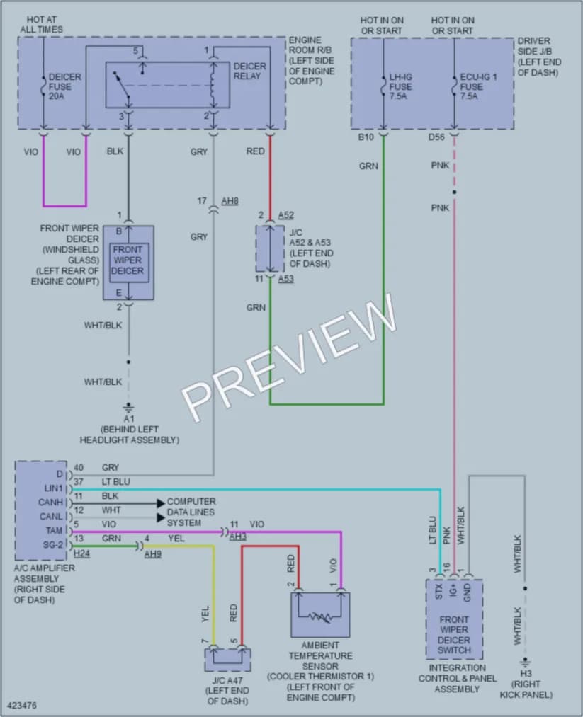 2014 Toyota Sequoia Defoggers wiring diagram preview