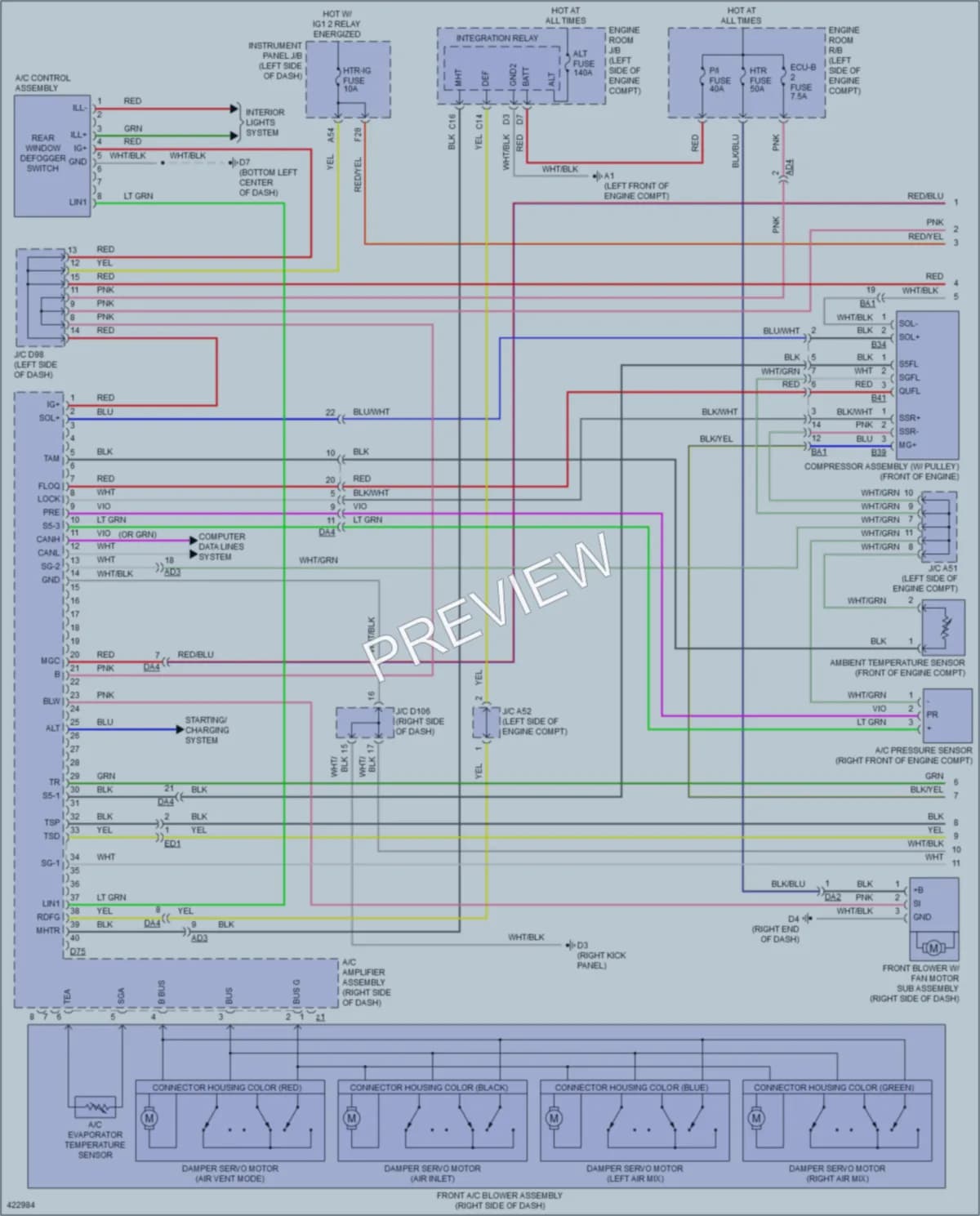 2014 Toyota Sienna Air Conditioning wiring diagram preview