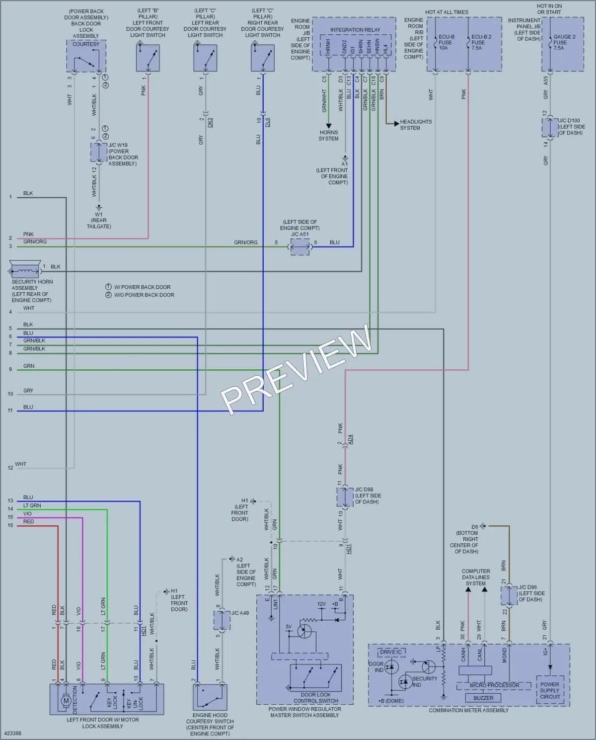 2014 Toyota Sienna Anti Theft wiring diagram preview