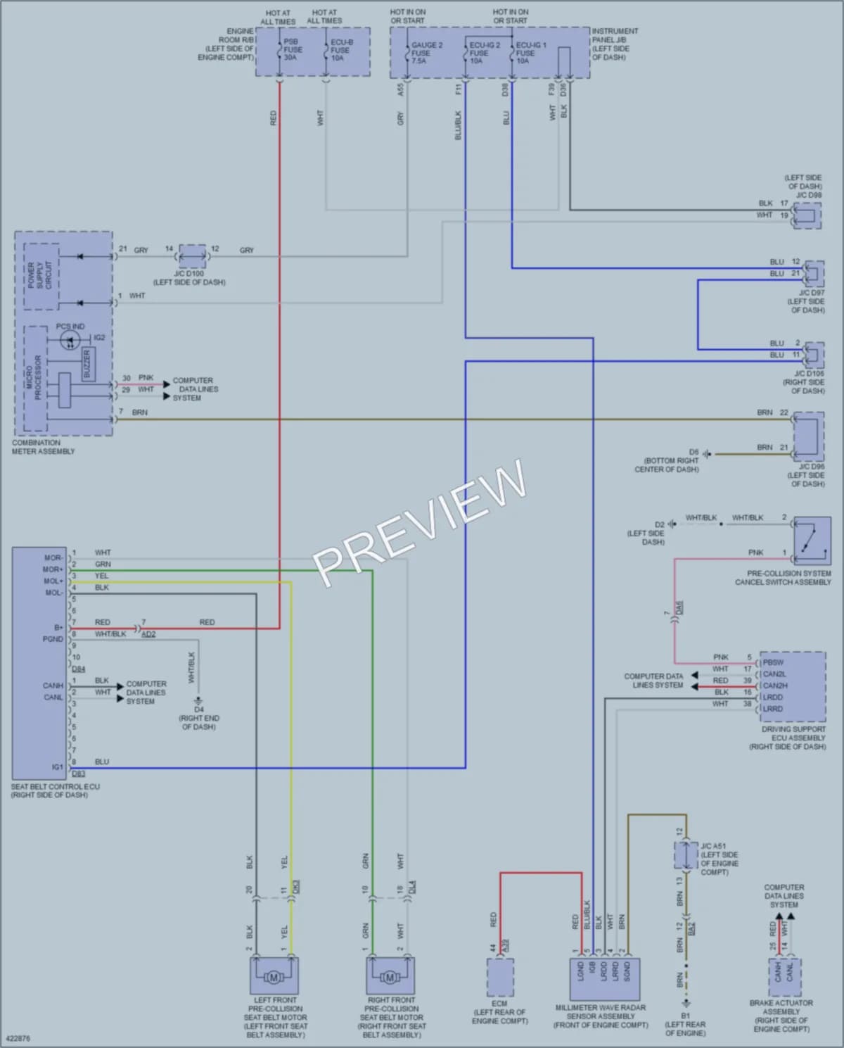 2014 Toyota Sienna Supplemental Restraints wiring diagram preview