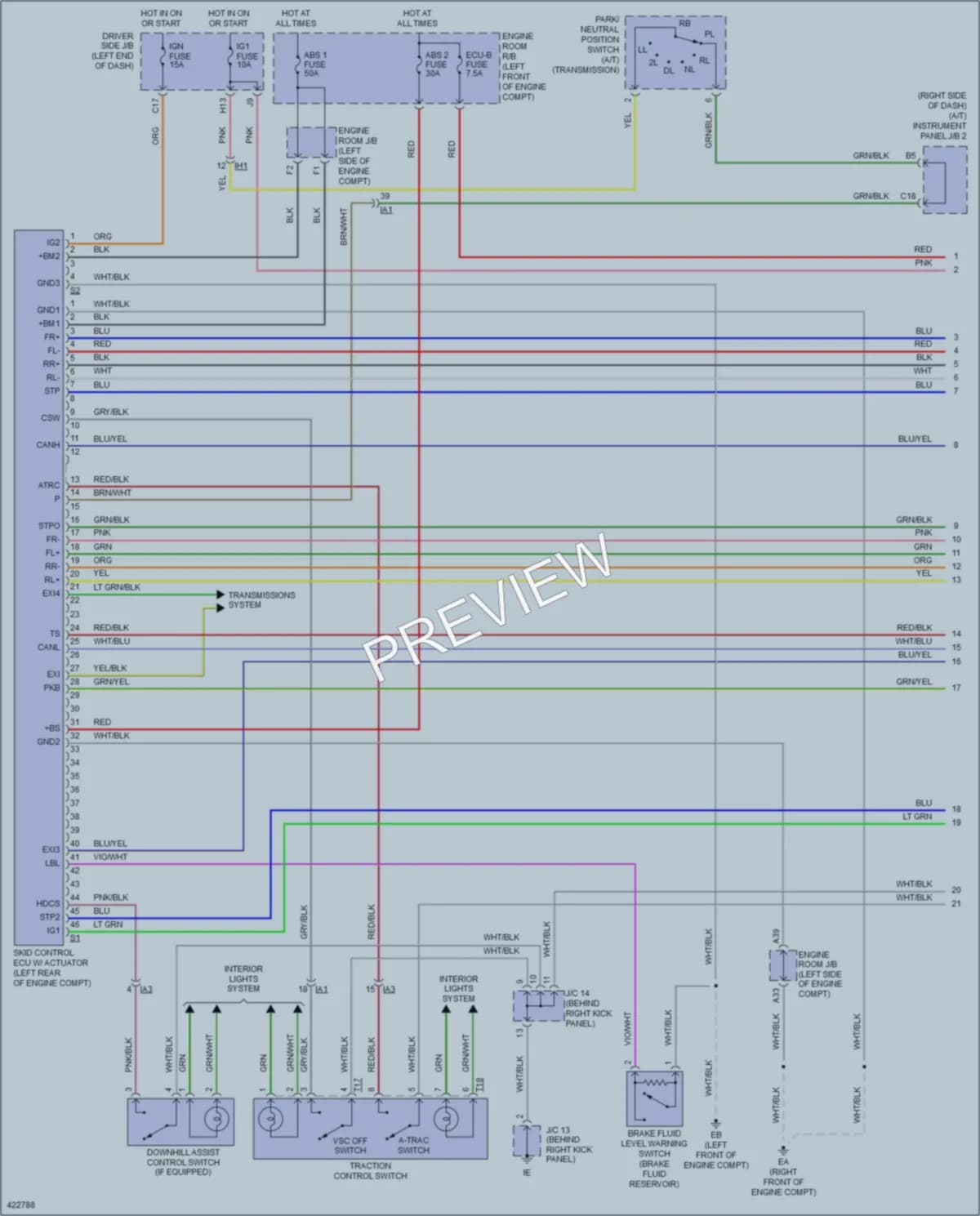 2014 Toyota Tacoma Anti Lock Brakes wiring diagram preview