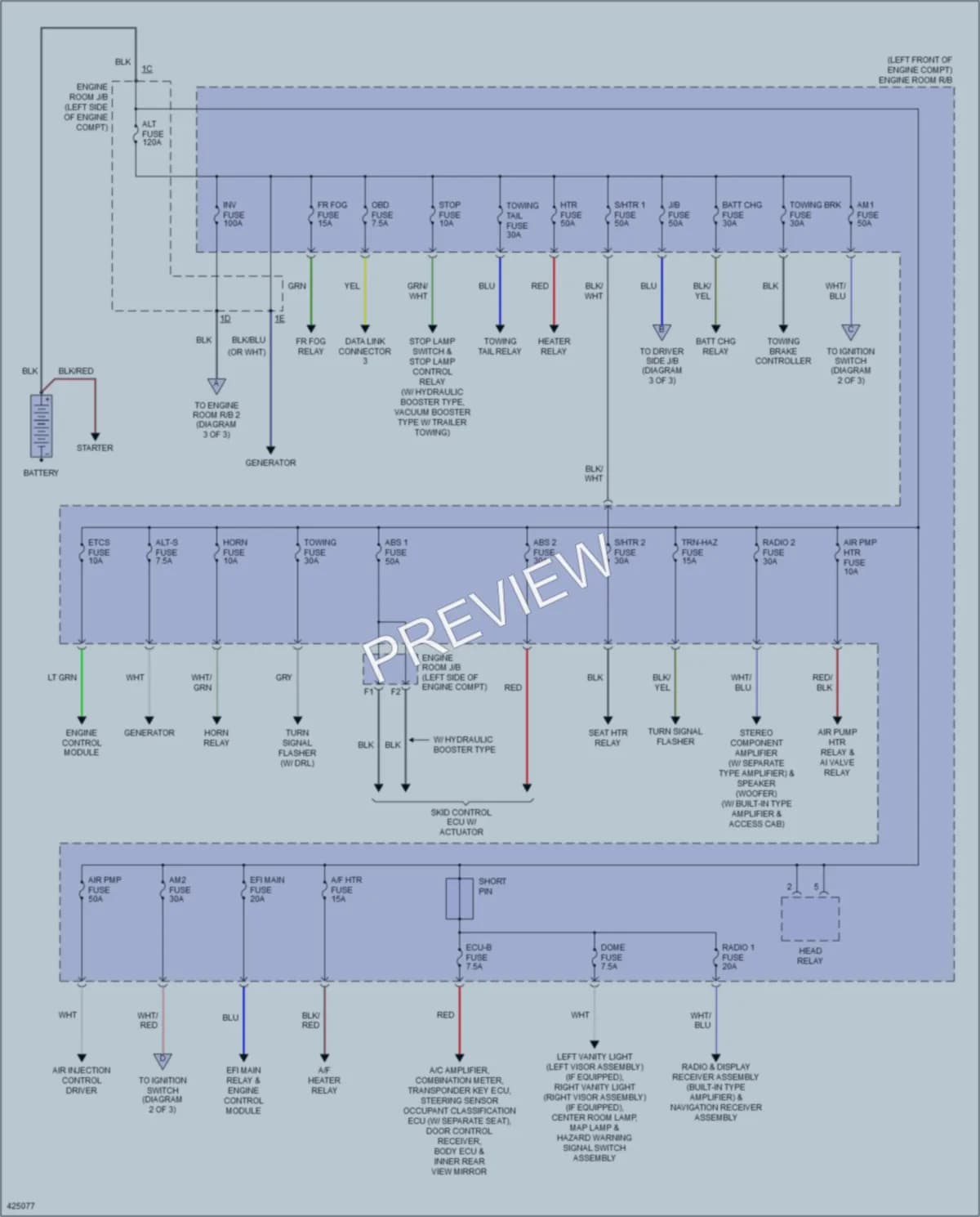 2014 Toyota Tacoma Power Distribution wiring diagram preview