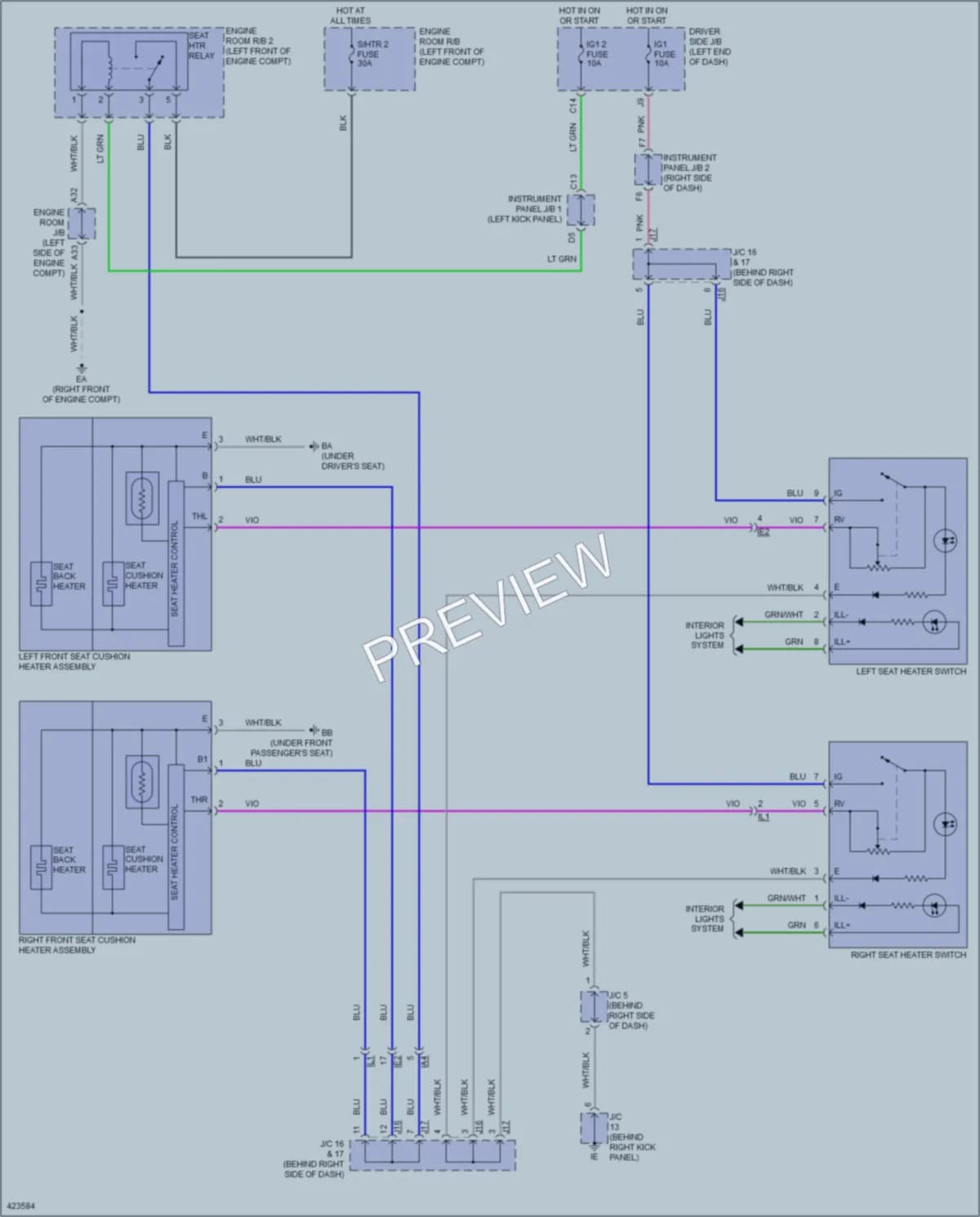2014 Toyota Tacoma Power Seats wiring diagram preview