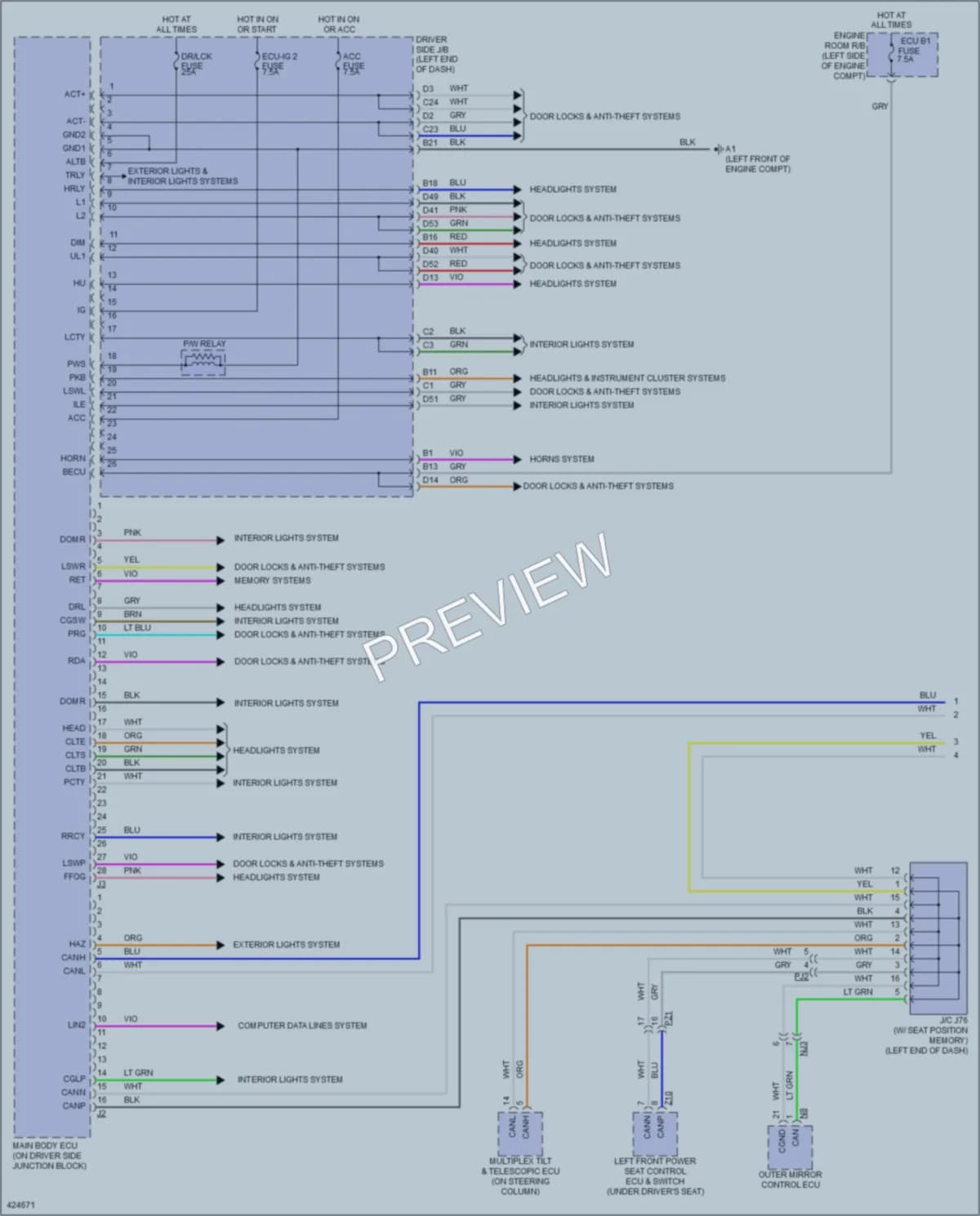 2014 Toyota Tundra Body Control Modules wiring diagram preview