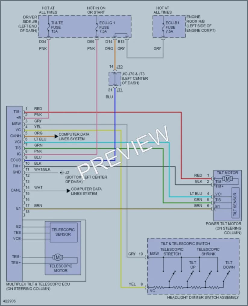 2014 Toyota Tundra Electronic Power Steering wiring diagram preview