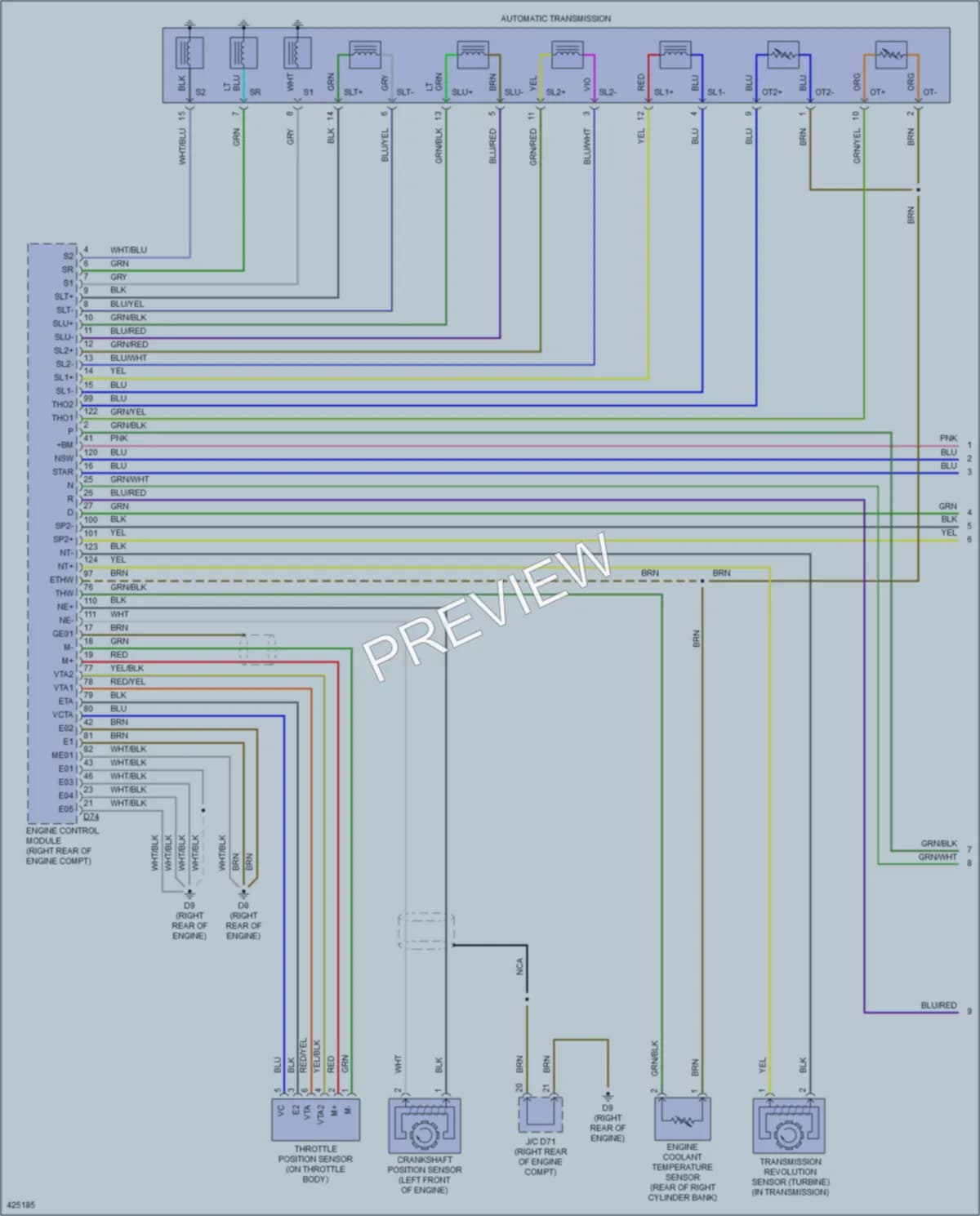 2014 Toyota Tundra Transmission wiring diagram preview