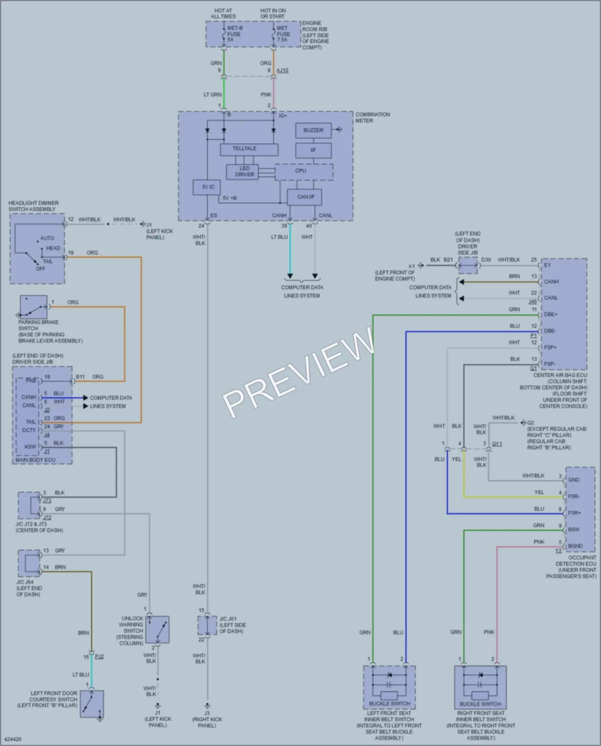 2014 Toyota Tundra Warning Systems wiring diagram preview