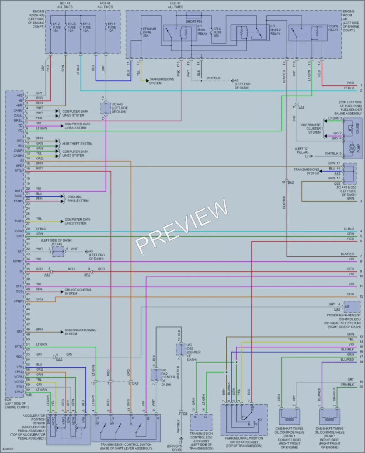 2014 Toyota Venza Engine Performance wiring diagram preview