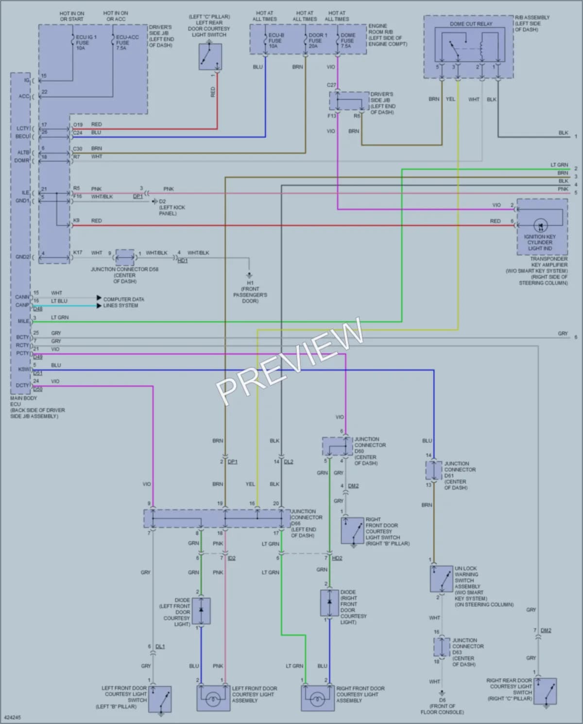 2014 Toyota Venza Interior Lights wiring diagram preview