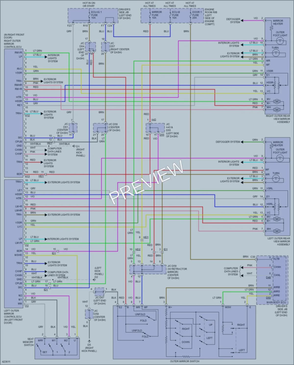 2014 Toyota Venza Memory Systems wiring diagram preview