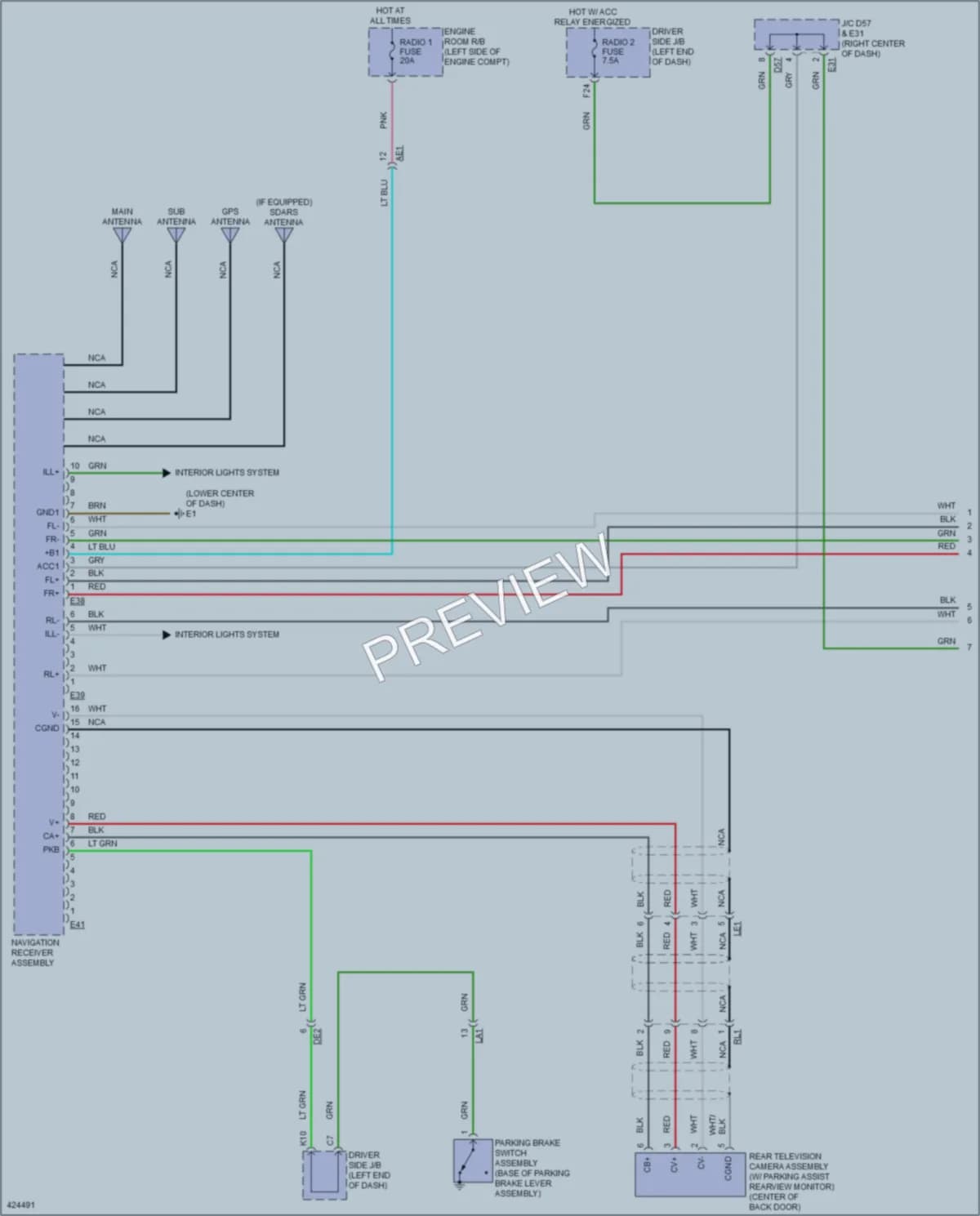 2014 Toyota Venza Navigation wiring diagram preview