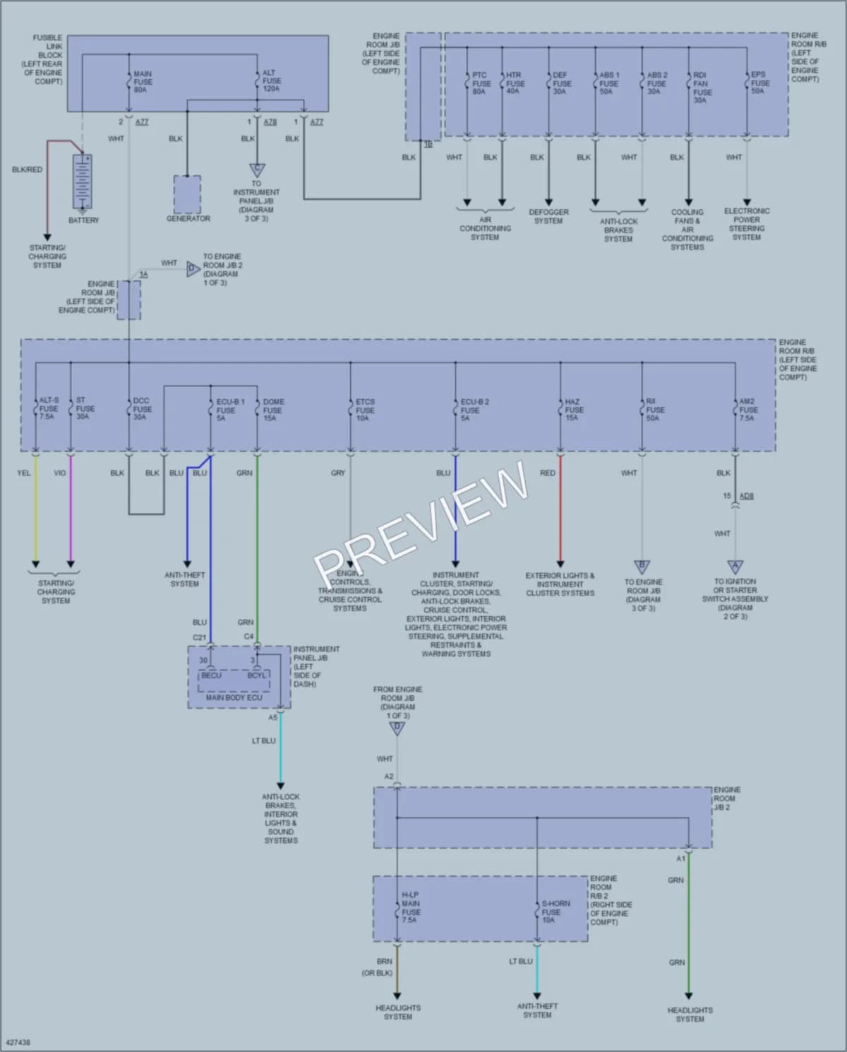 2014 Toyota Yaris Power Distribution wiring diagram preview
