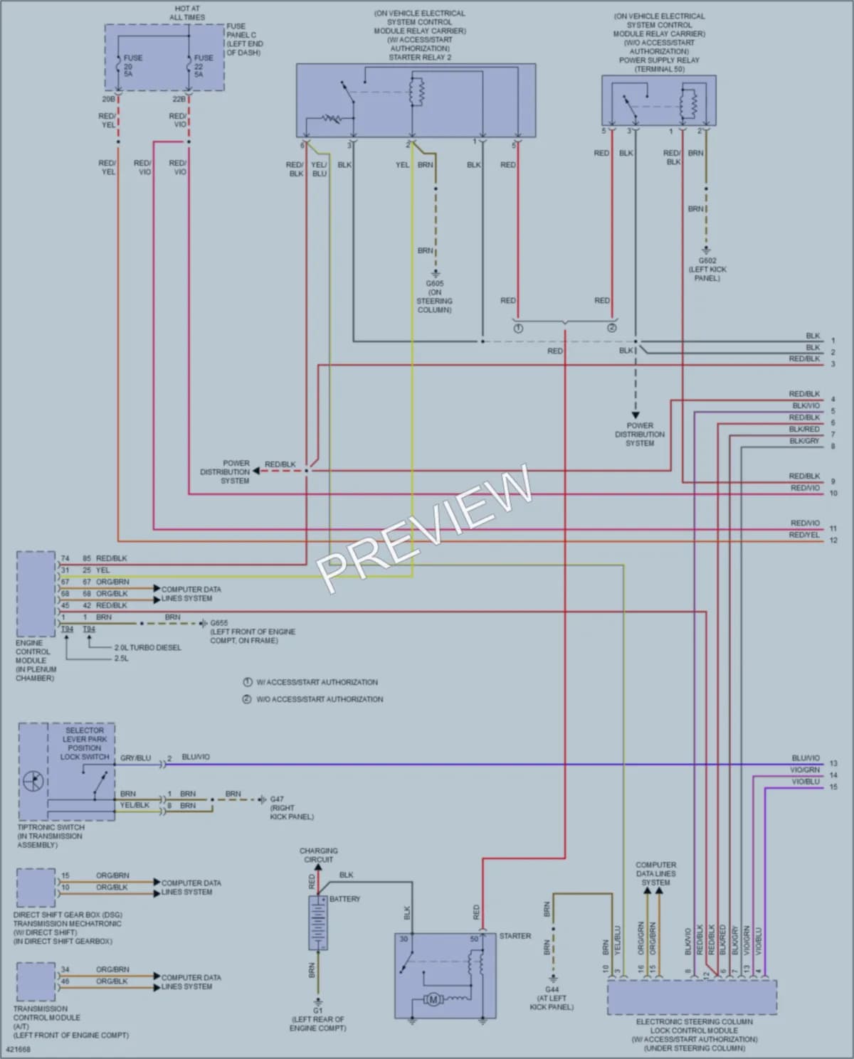 2014 Volkswagen Beetle Starting Charging wiring diagram preview