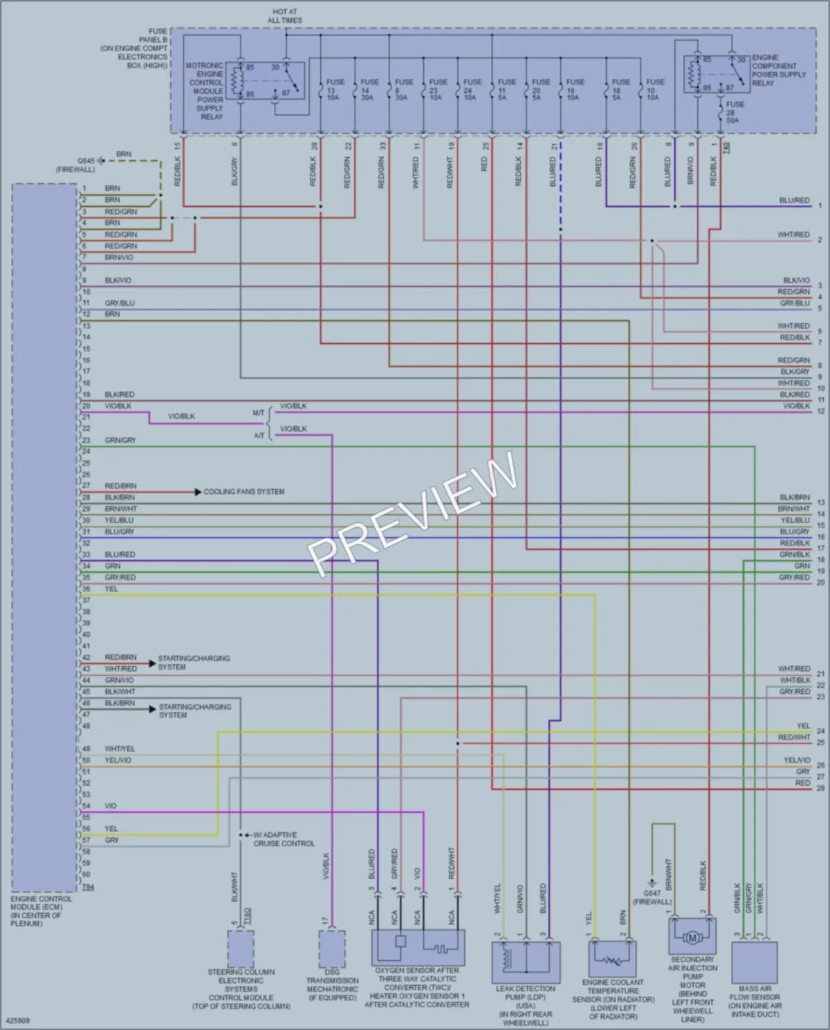 2014 Volkswagen CC Engine Performance wiring diagram preview