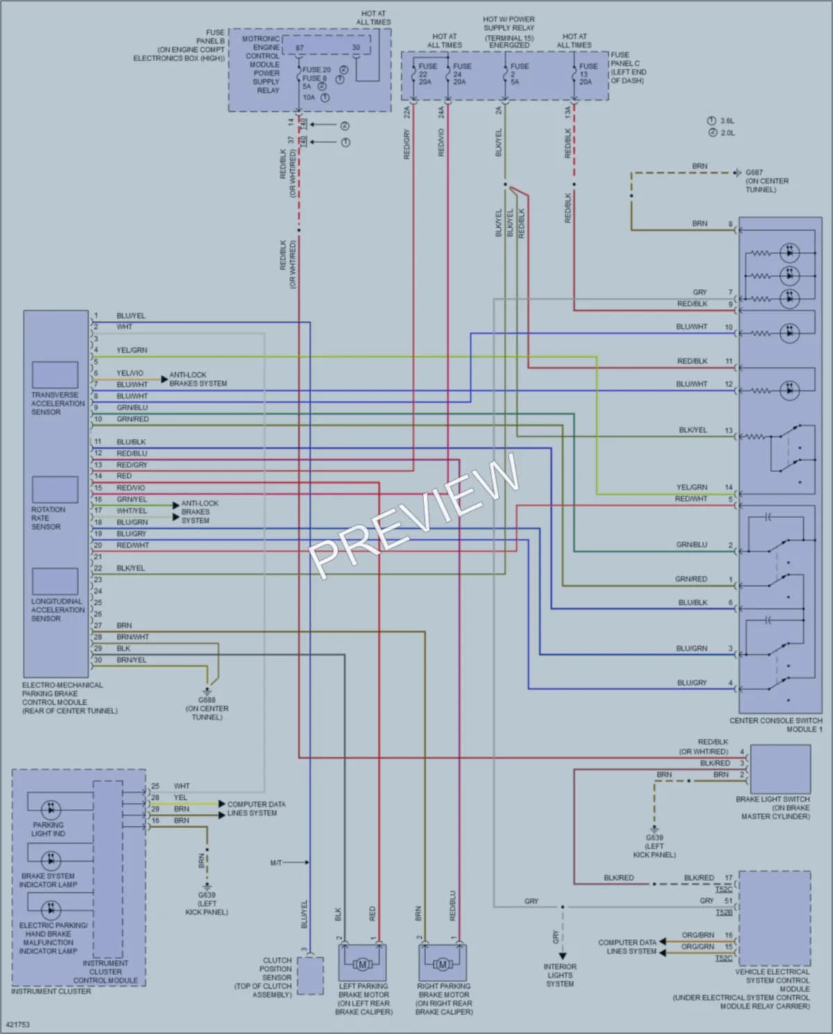 2014 Volkswagen CC Shift Interlock wiring diagram preview