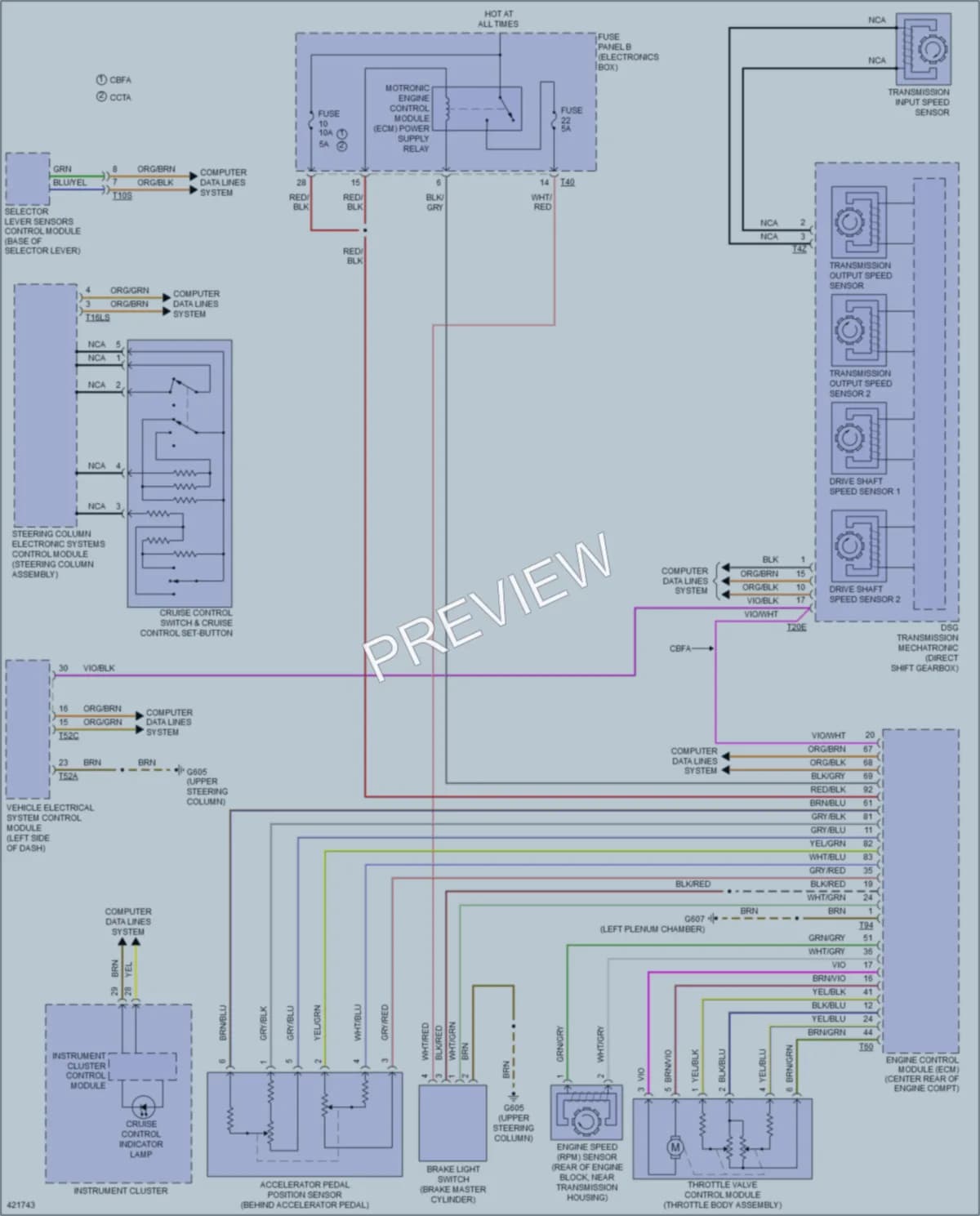 2014 Volkswagen Eos Cruise Control wiring diagram preview