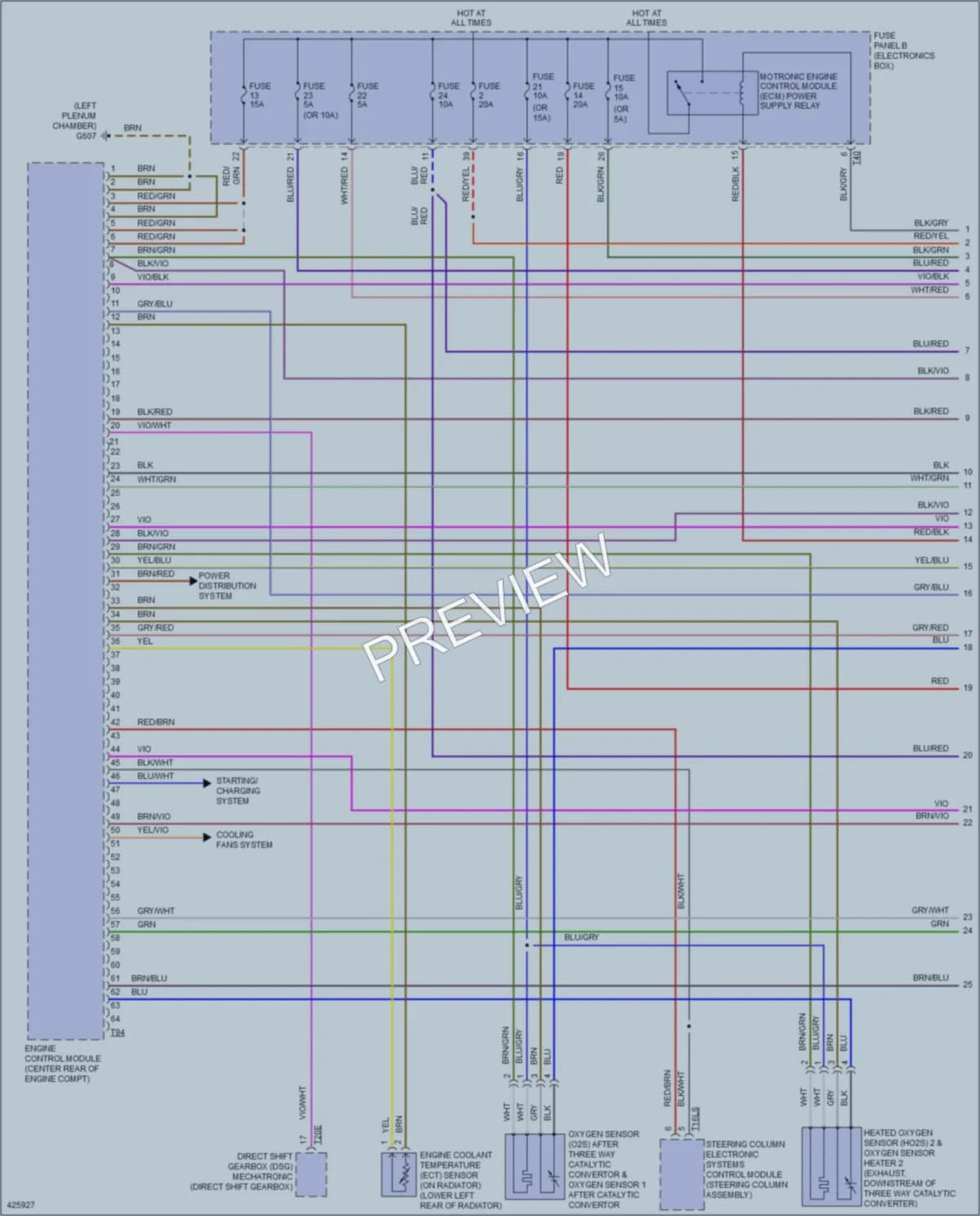 2014 Volkswagen Eos Engine Performance wiring diagram preview