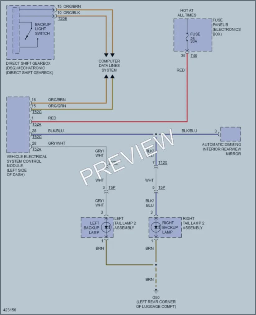 2014 Volkswagen Eos Exterior Lights wiring diagram preview