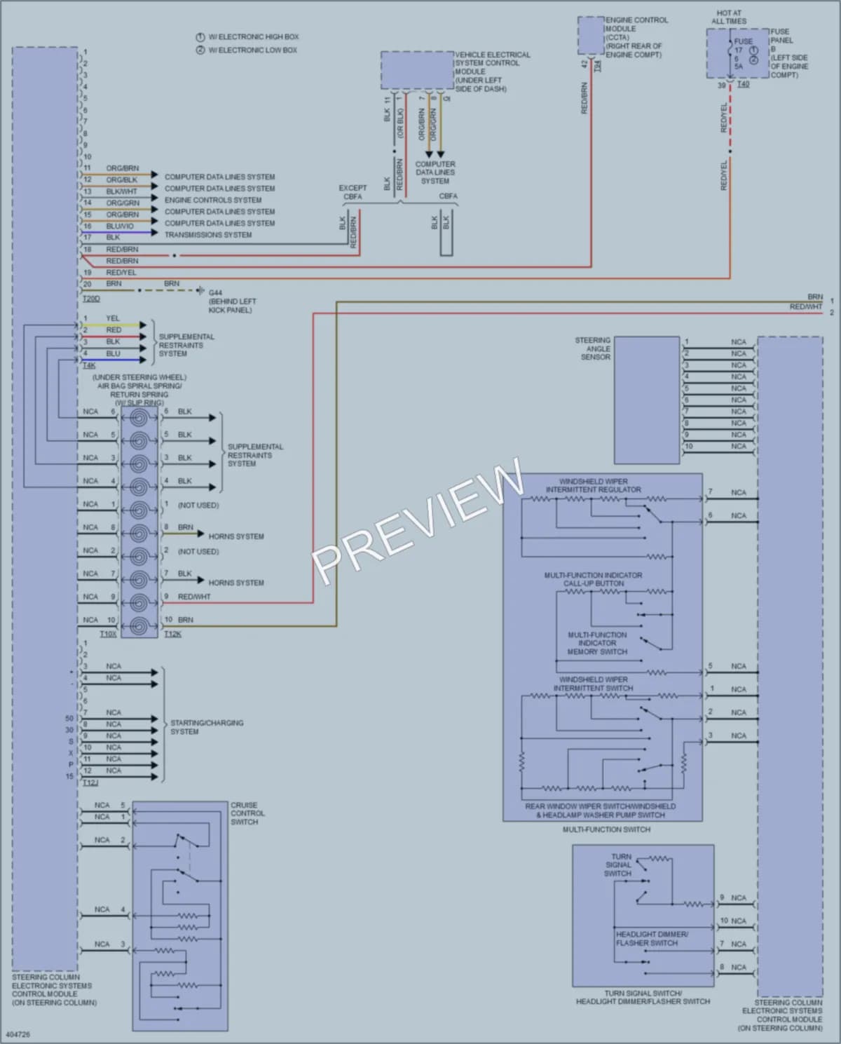 2014 Volkswagen GTI Body Control Modules wiring diagram preview