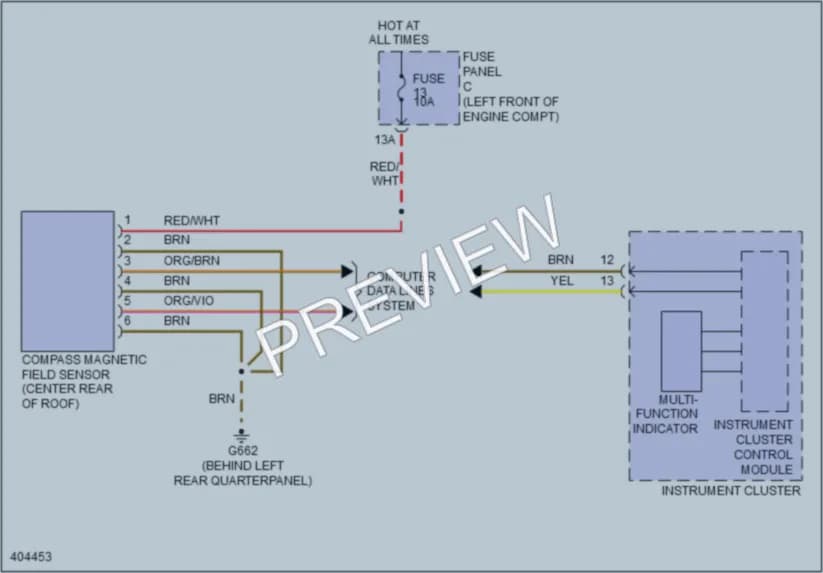 2014 Volkswagen GTI Instrument Cluster wiring diagram preview