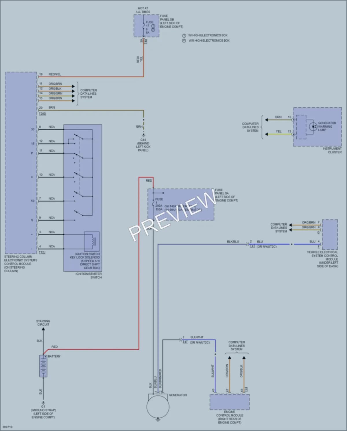 2014 Volkswagen GTI Starting Charging wiring diagram preview