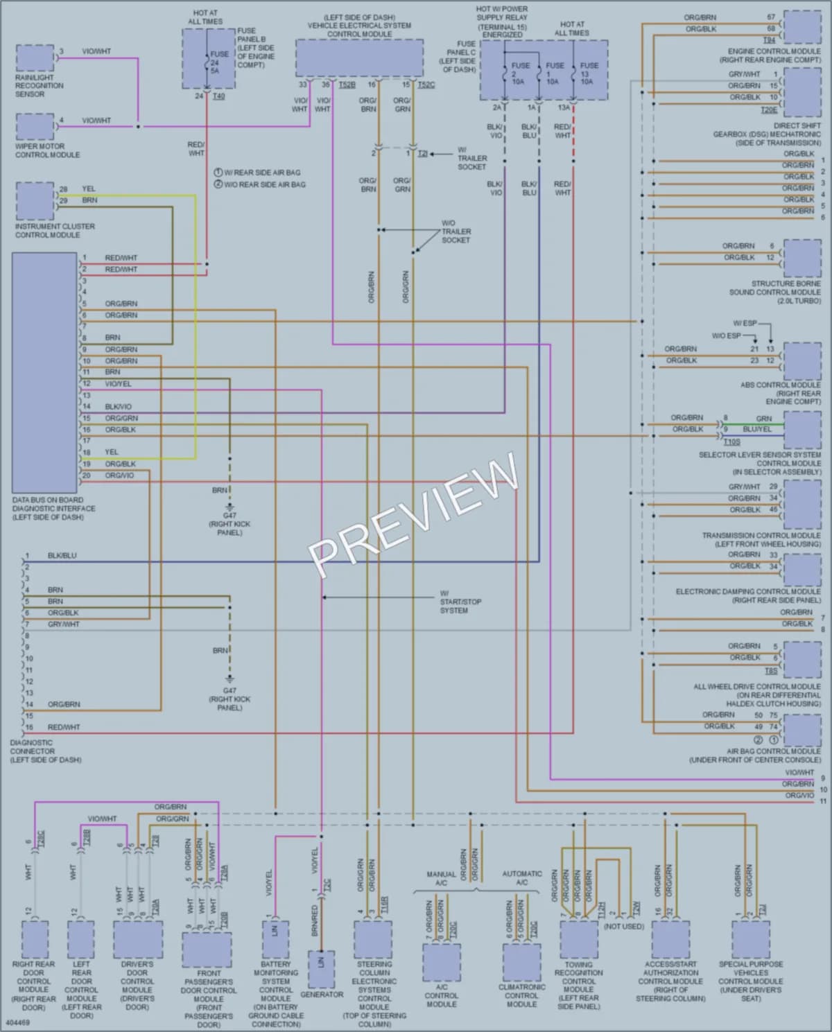 2014 Volkswagen Golf Computer Data Lines wiring diagram preview